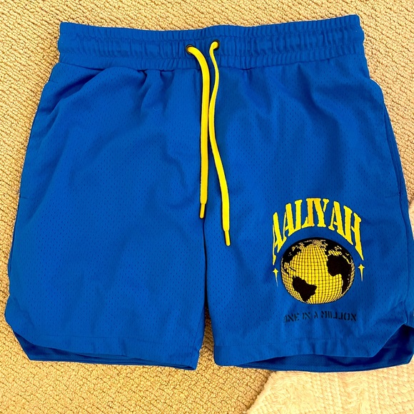 Aaliyah x show palace collab mesh heavyweight basketball shorts mens L - Picture 1 of 5